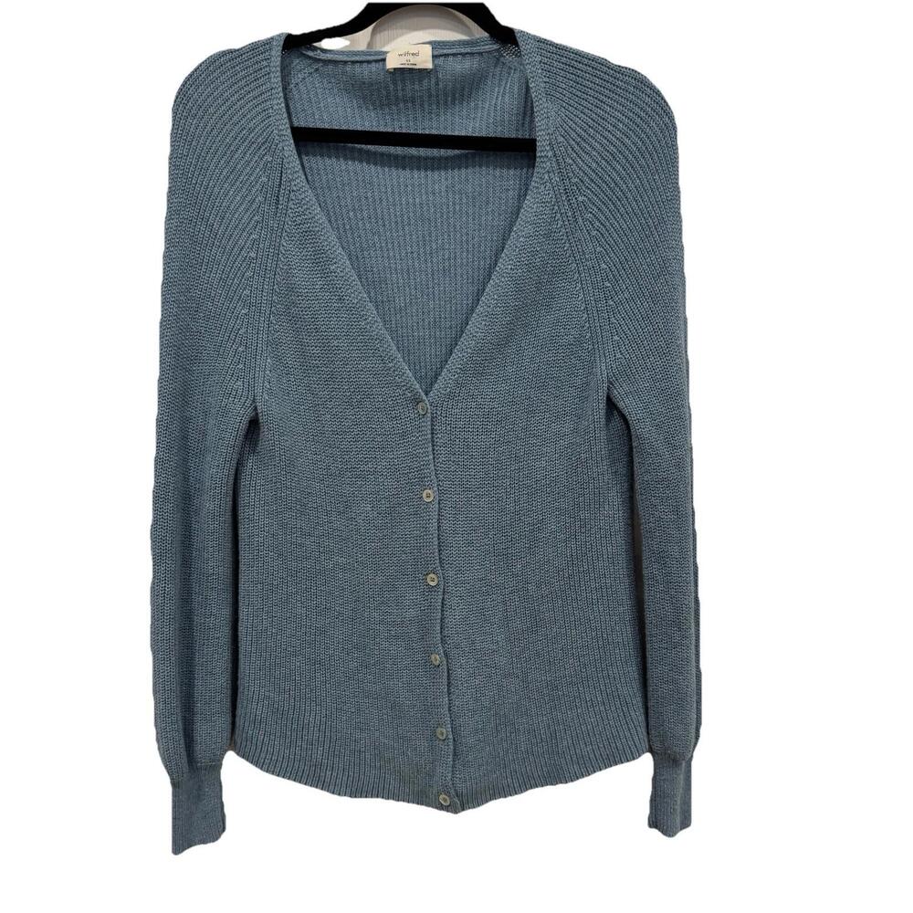 Women’s Wilfred Blue Cardigan Button Up Size Xsmall Xs‎ Wool Blend